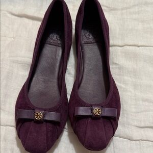 Tory Burch Purple Flats with Gold Accent